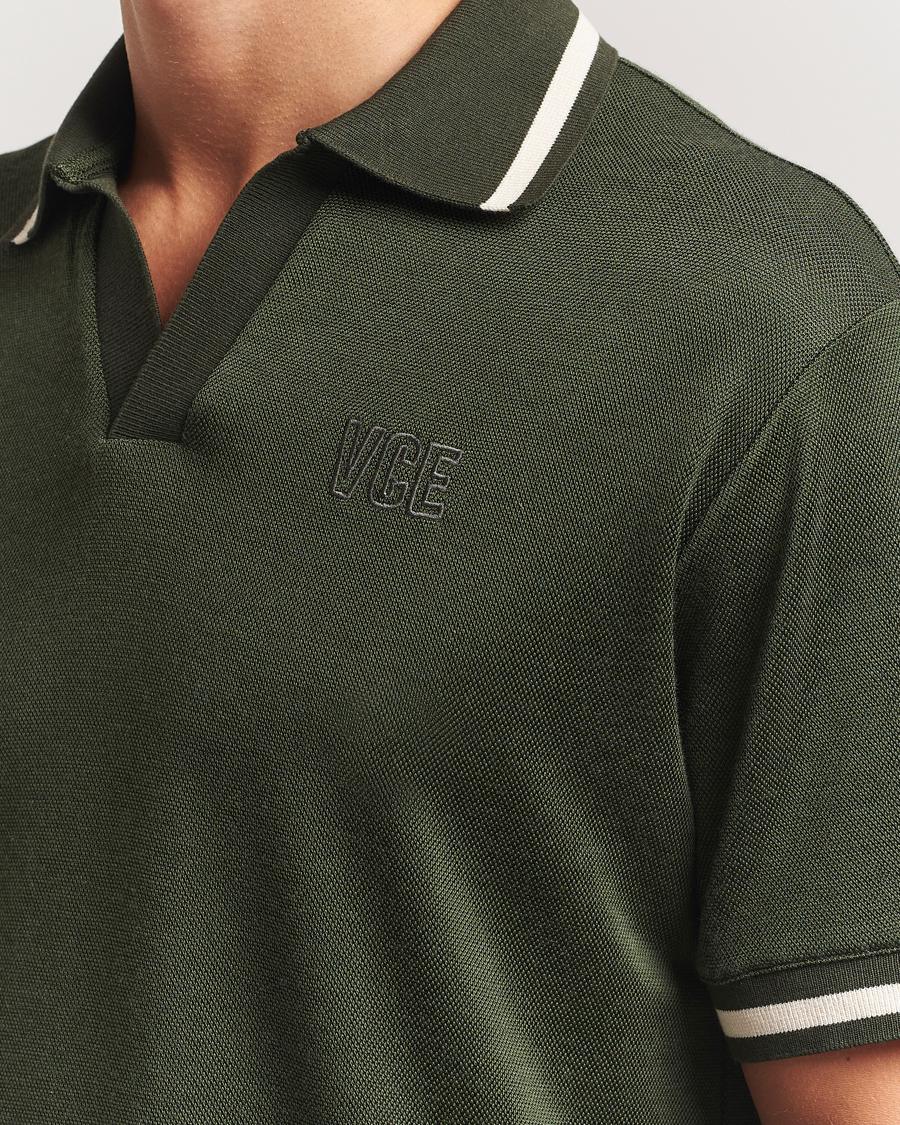Herre | Pikéer | Golden Goose | Micro Piquet Knit Polo Grape Leaf