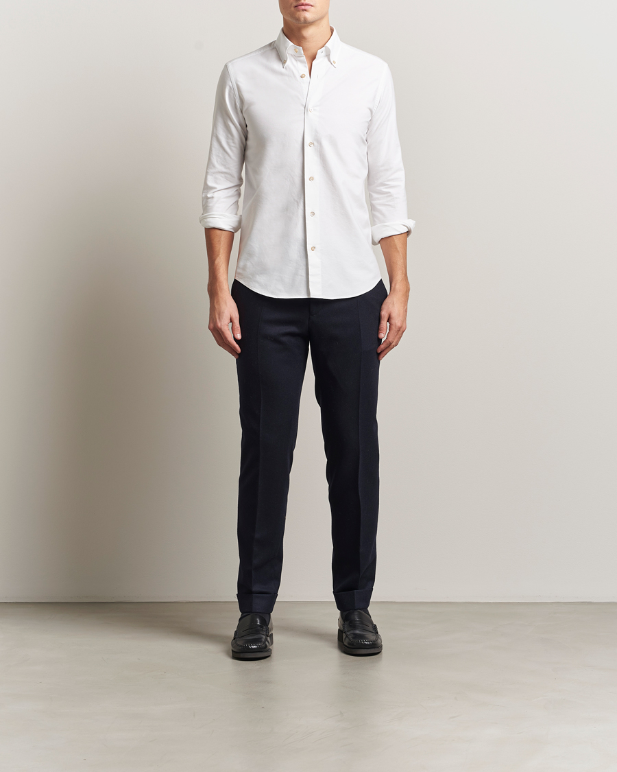 Herre | Skjorter | Grigio | Oxford Button Down Shirt White