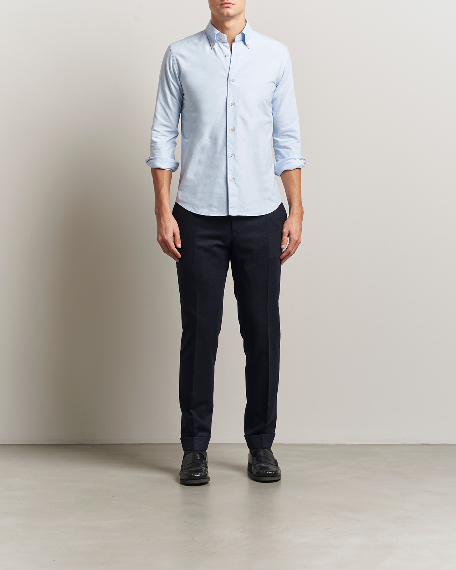 Herre | Skjorter | Grigio | Oxford Button Down Shirt Light Blue