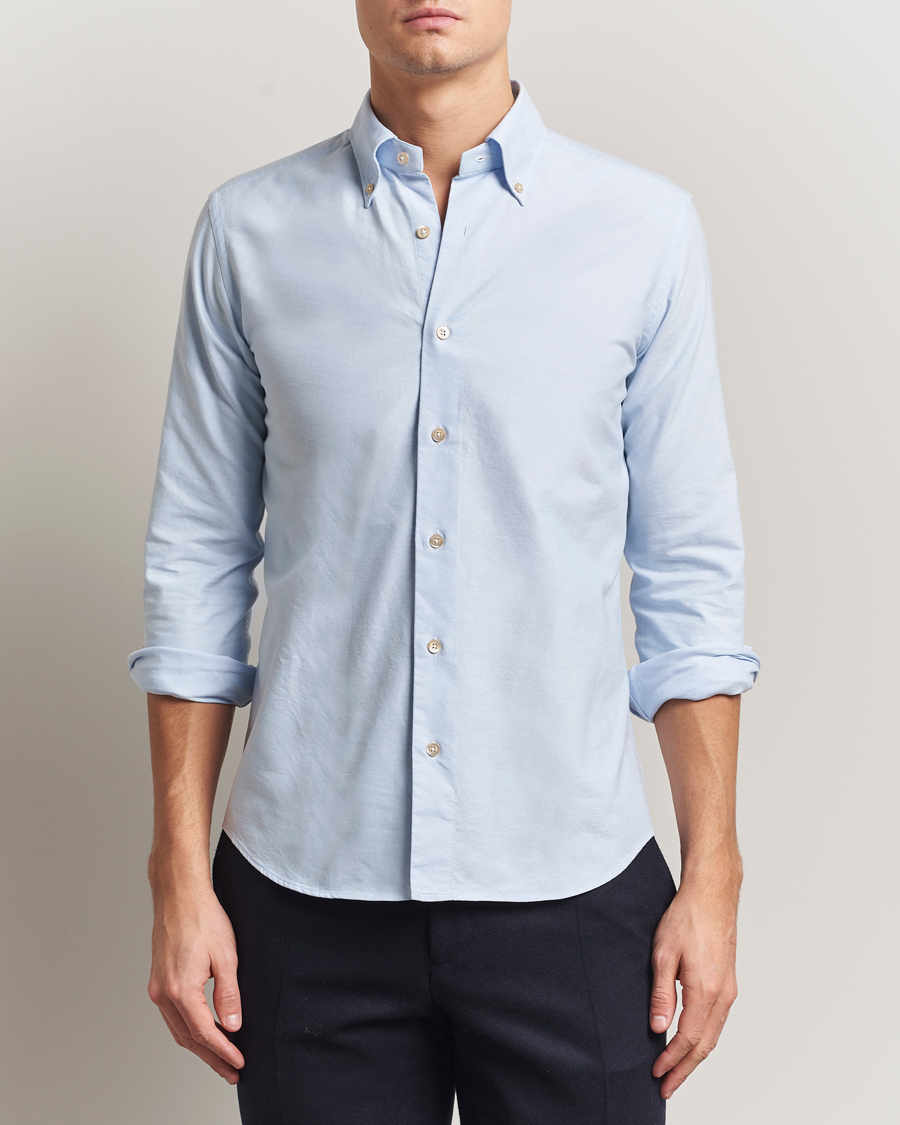 Herre | Skjorter | Grigio | Oxford Button Down Shirt Light Blue