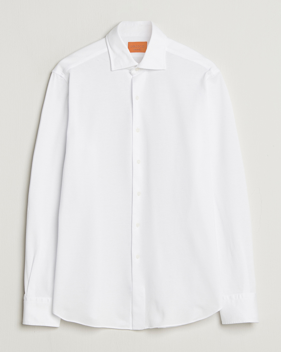 Grigio Cotton Jersey Shirt White – Hvit