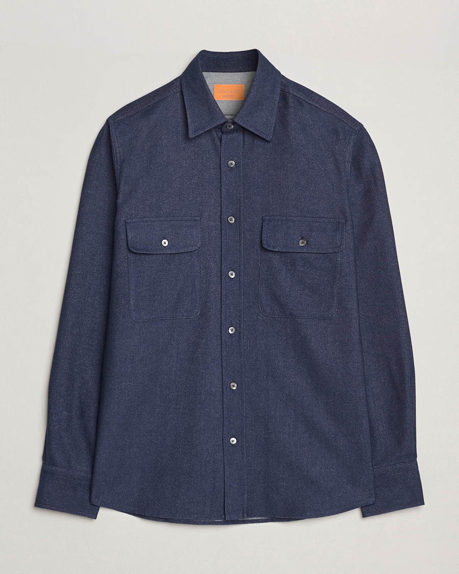 Herre | Skjorter | Grigio | Heavy Twill Overshirt Navy