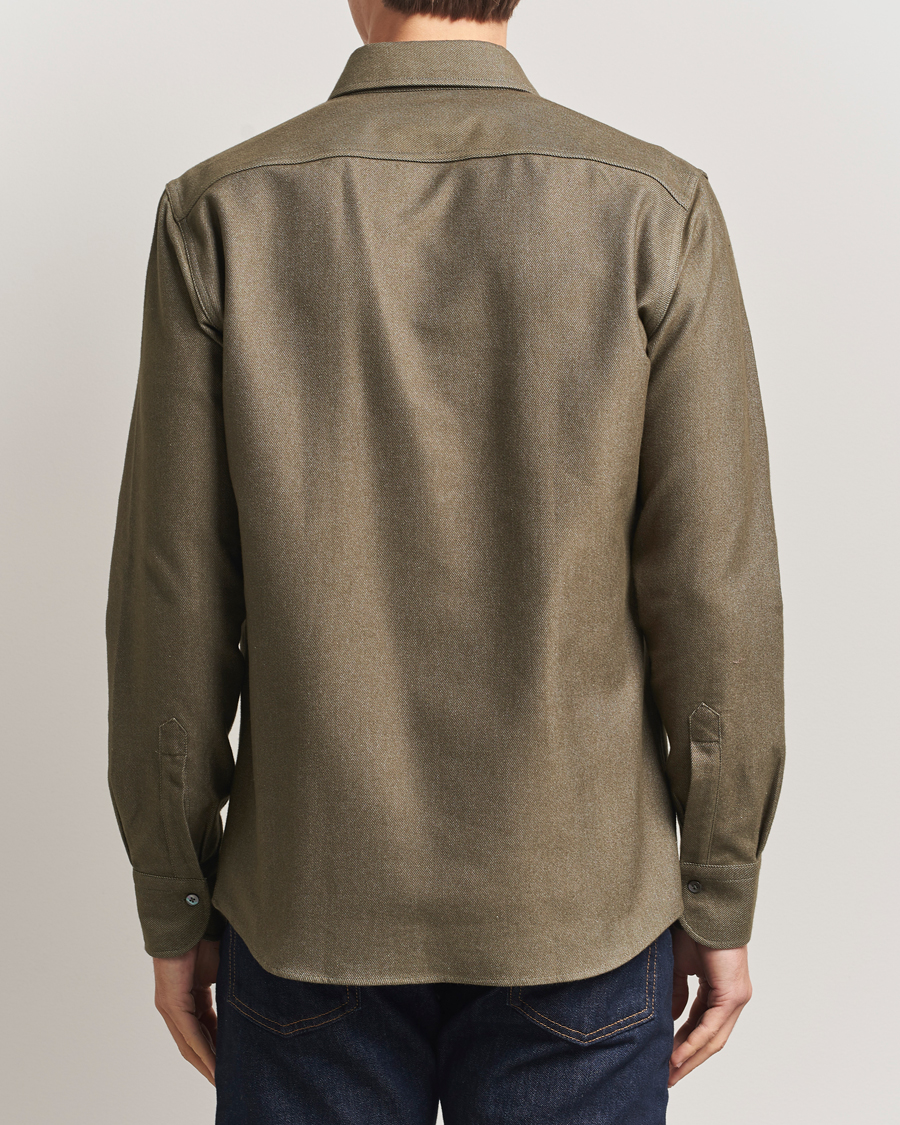 Herre | Skjorter | Grigio | Heavy Twill Overshirt Military