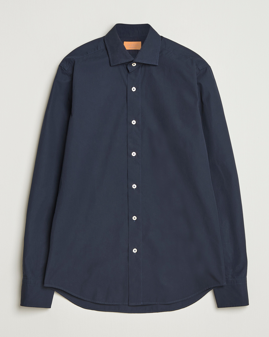 Herre | Skjorter | Grigio | Cotton Twill Shirt Navy