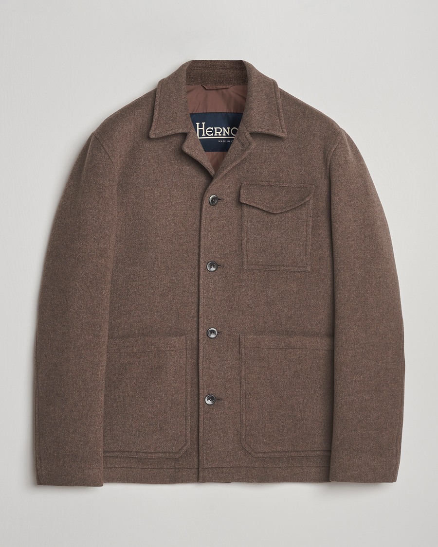 Herre | Jakker | Herno | Soft Wool Field Jacket Beige