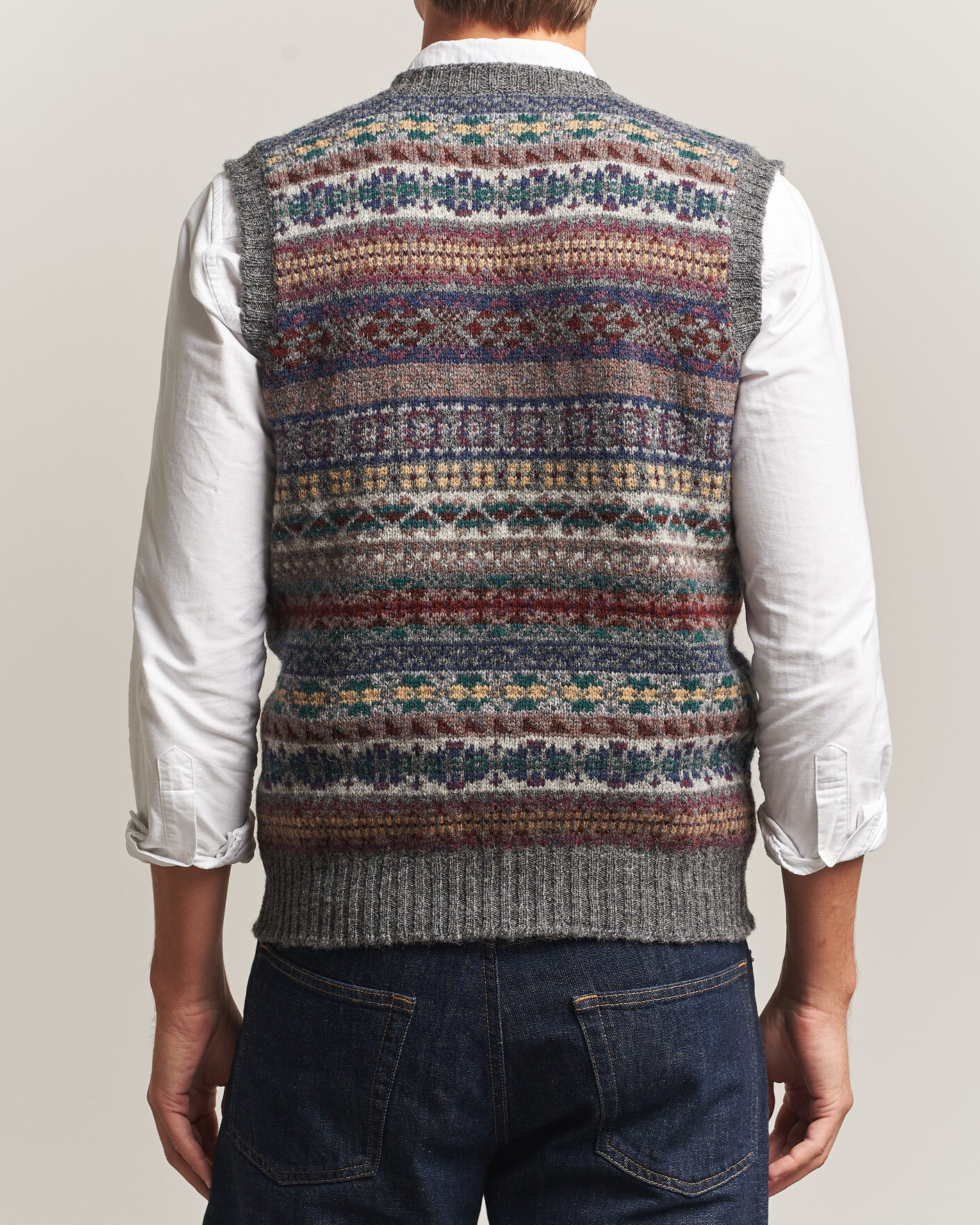 Herre | Gensere | Jamieson's of Shetland | Jamiesons Of Shetland All Over Fair Isle Slipover Multi