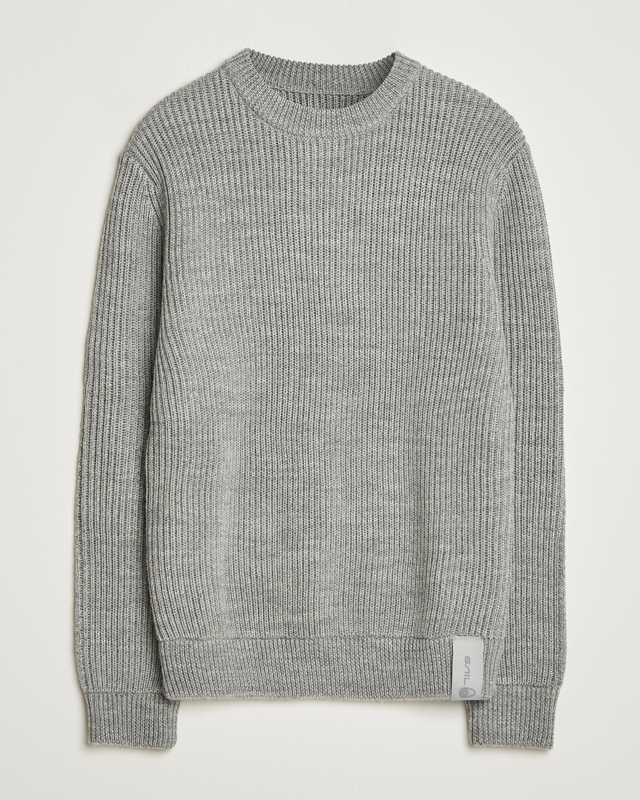 Herre | Gensere | Sail Racing | Ridge Wool Heavy Knitted Crew Neck Grey Melange