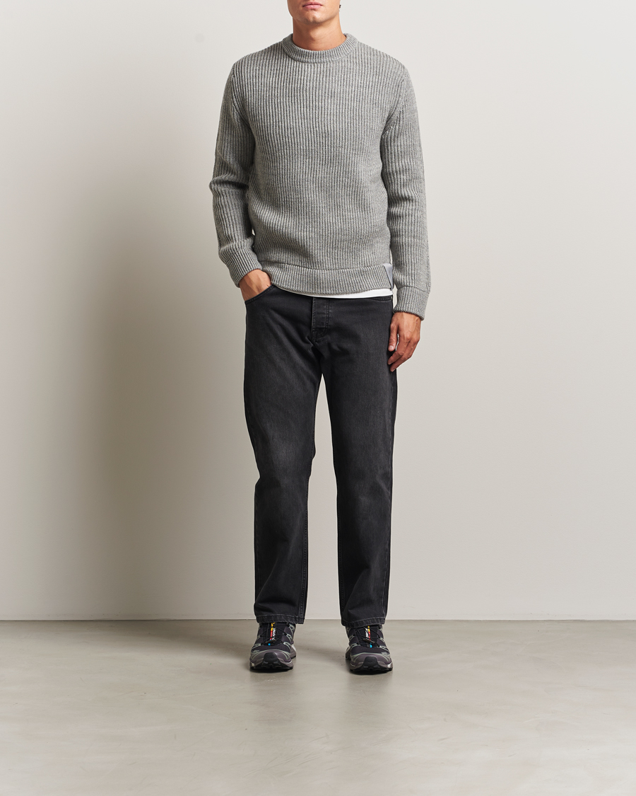 Herre | Gensere | Sail Racing | Ridge Wool Heavy Knitted Crew Neck Grey Melange