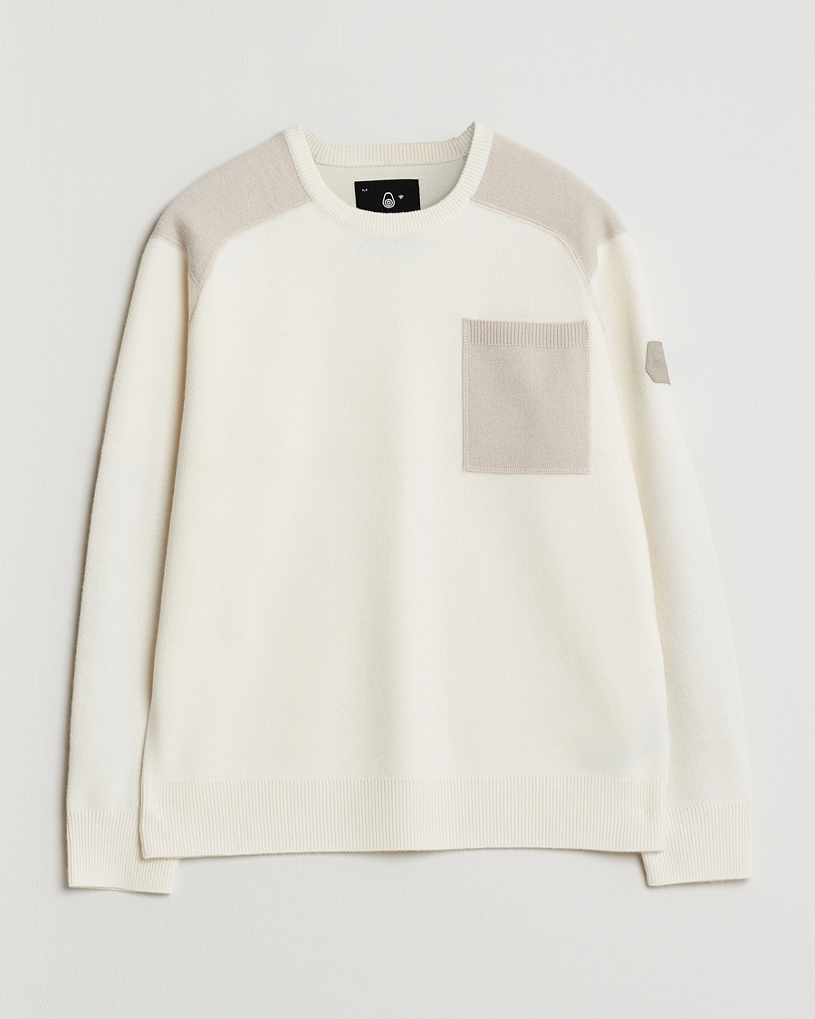 Herre | Gensere | Sail Racing | Spine Wool/Cashmere Knitted Crew Neck Off White