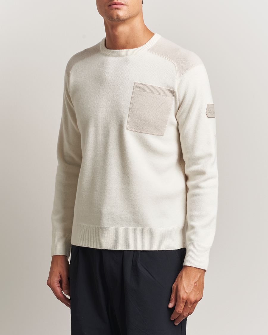 Herre | Gensere | Sail Racing | Spine Wool/Cashmere Knitted Crew Neck Off White