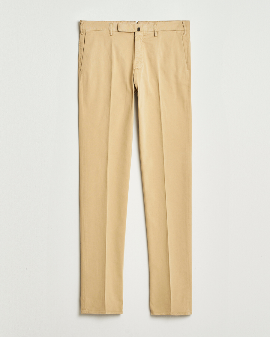 Herre | Bukser | Incotex | Slim Fit Cotton Stretch Chinos Beige