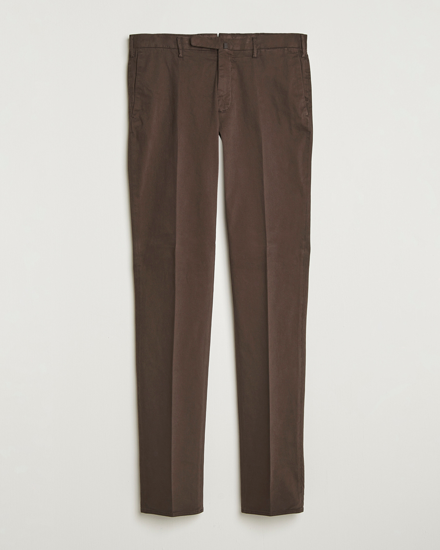 Herre | Bukser | Incotex | Slim Fit Cotton Stretch Chinos Dark Brown