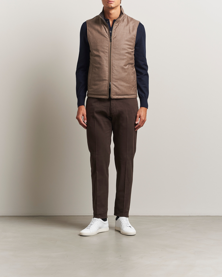 Herre | Bukser | Incotex | Slim Fit Cotton Stretch Chinos Dark Brown