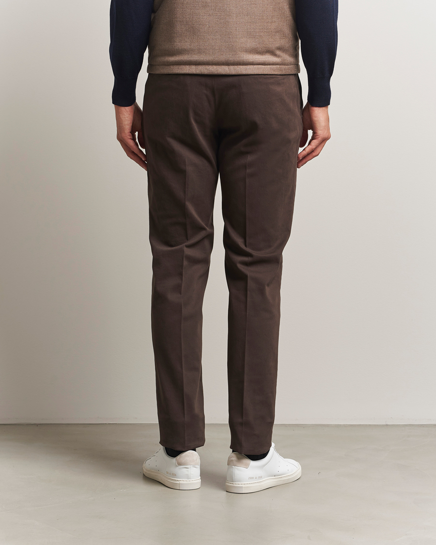 Herre | Bukser | Incotex | Slim Fit Cotton Stretch Chinos Dark Brown