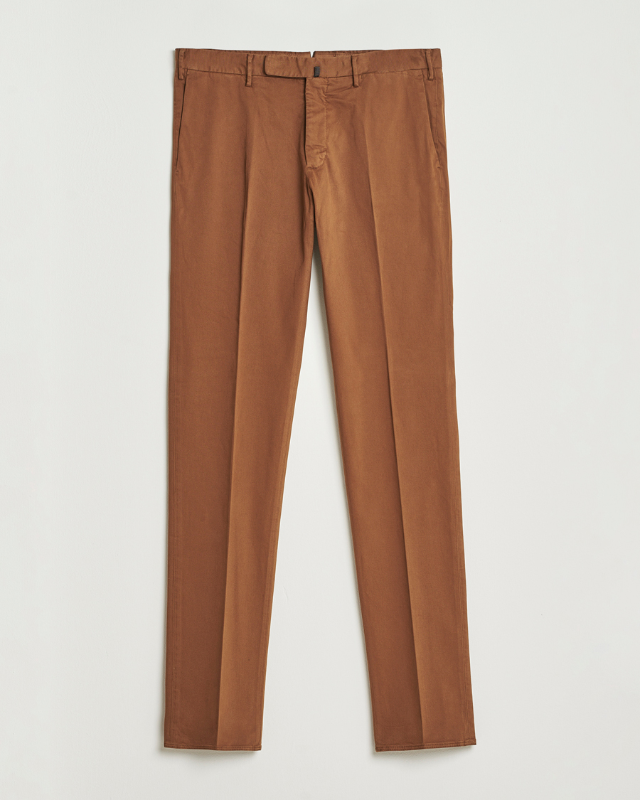 Herre | Bukser | Incotex | Slim Fit Cotton Stretch Chinos Brown