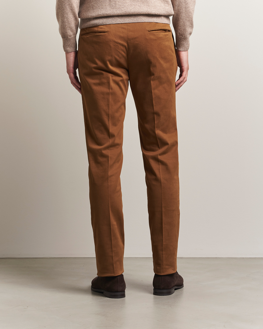 Herre | Bukser | Incotex | Slim Fit Cotton Stretch Chinos Brown