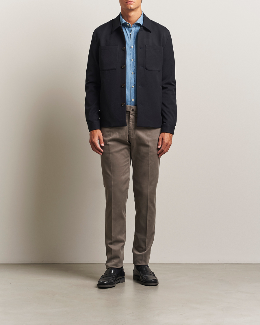 Herre | Bukser | Incotex | Slim Fit Cotton Stretch Chinos Grey