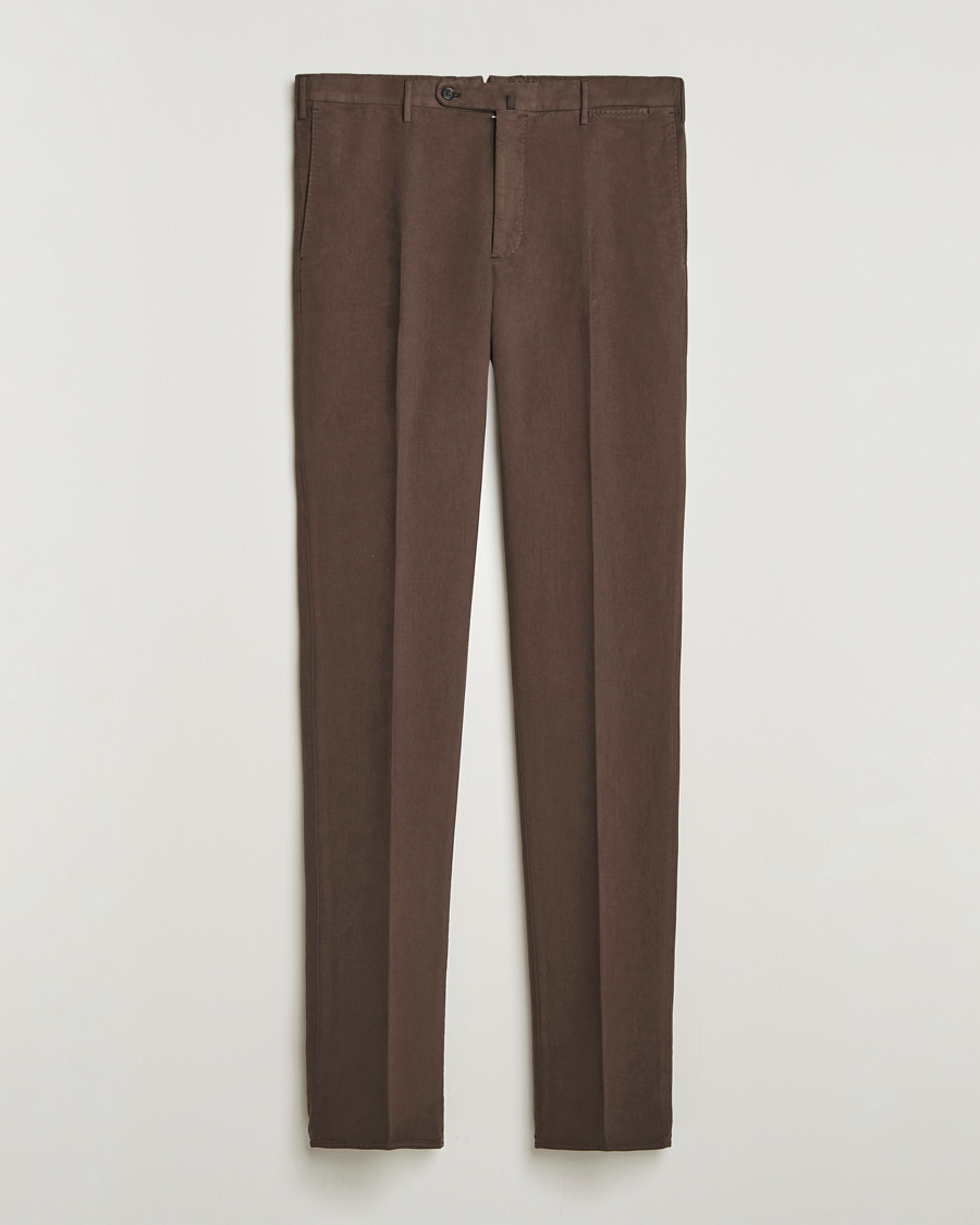 Herre | Bukser | Incotex | Regular Fit Cotton Stretch Chinos Dark Brown