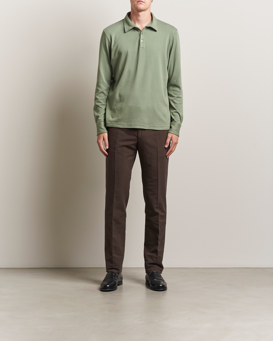Herre | Bukser | Incotex | Regular Fit Cotton Stretch Chinos Dark Brown