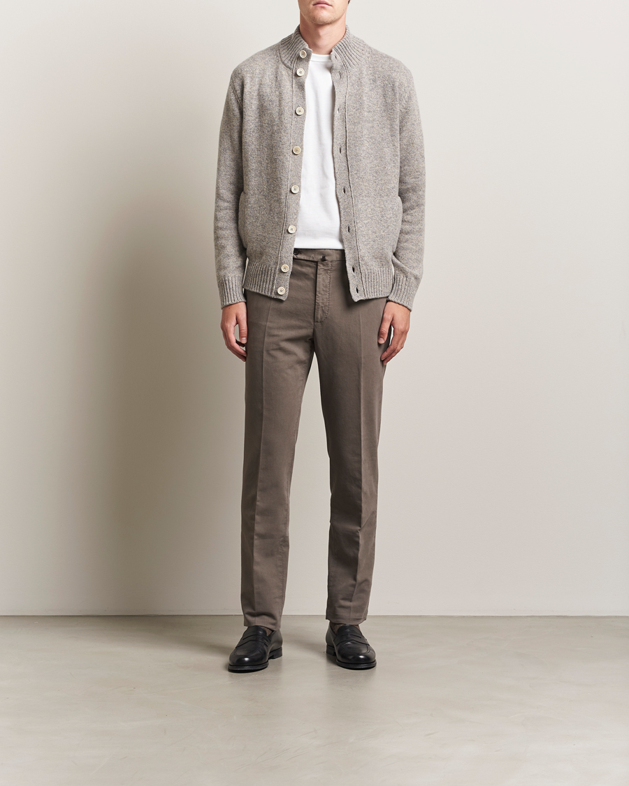 Herre | Bukser | Incotex | Regular Fit Cotton Stretch Chinos Grey