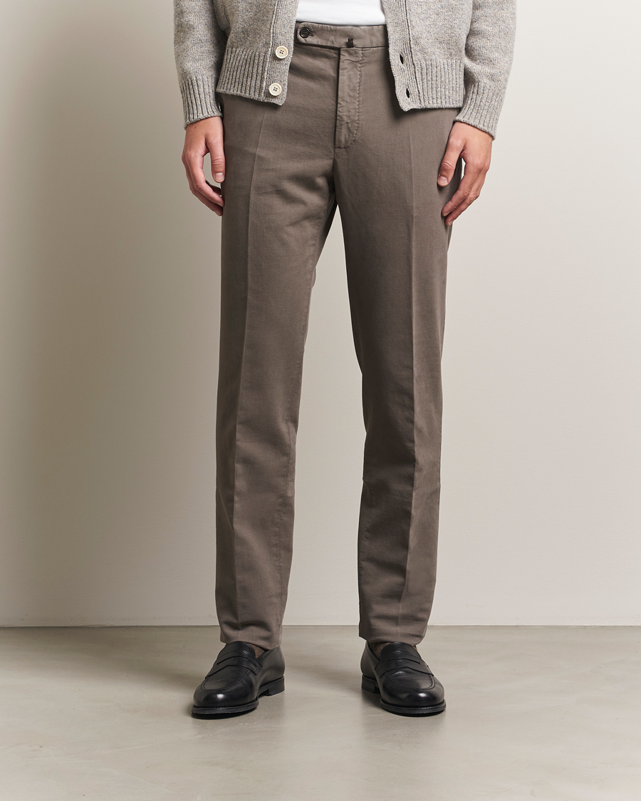 Herre | Bukser | Incotex | Regular Fit Cotton Stretch Chinos Grey