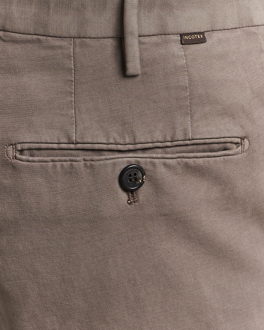 Herre | Bukser | Incotex | Regular Fit Cotton Stretch Chinos Grey