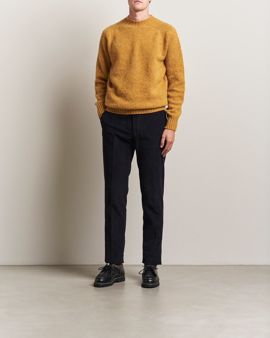 Herre | Bukser | Incotex | Slim Fit Baby Corduroy Trousers Navy
