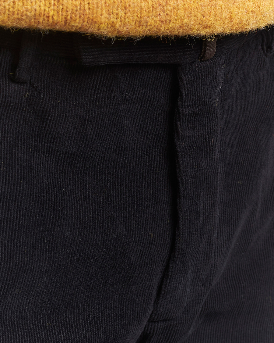 Herre | Bukser | Incotex | Slim Fit Baby Corduroy Trousers Navy