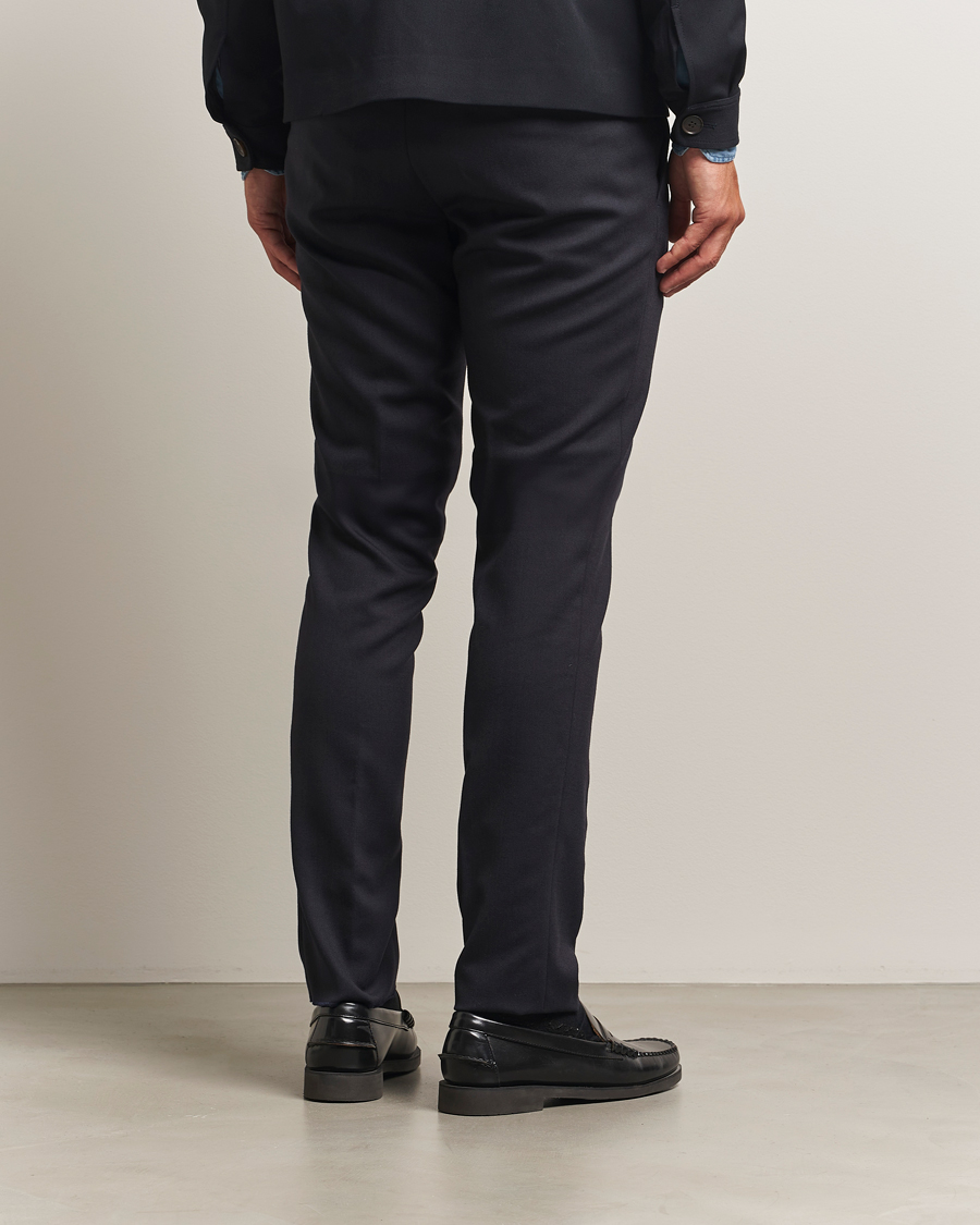 Herre | Bukser | Incotex | Slim Fit Washable Flannel Trousers Grey Melange