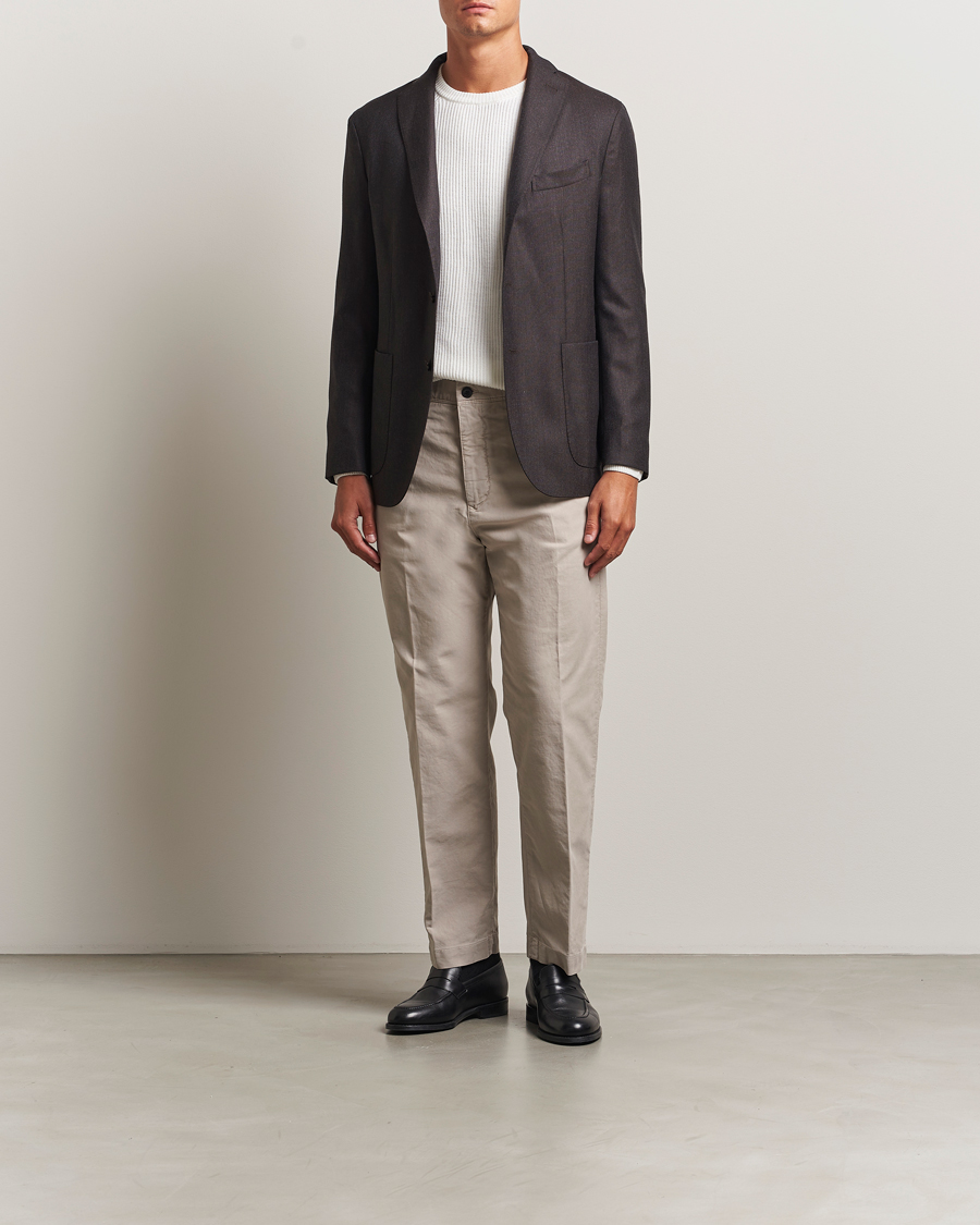 Herre | Bukser | Incotex | Regular Fit Garment Dyed Slacks Beige