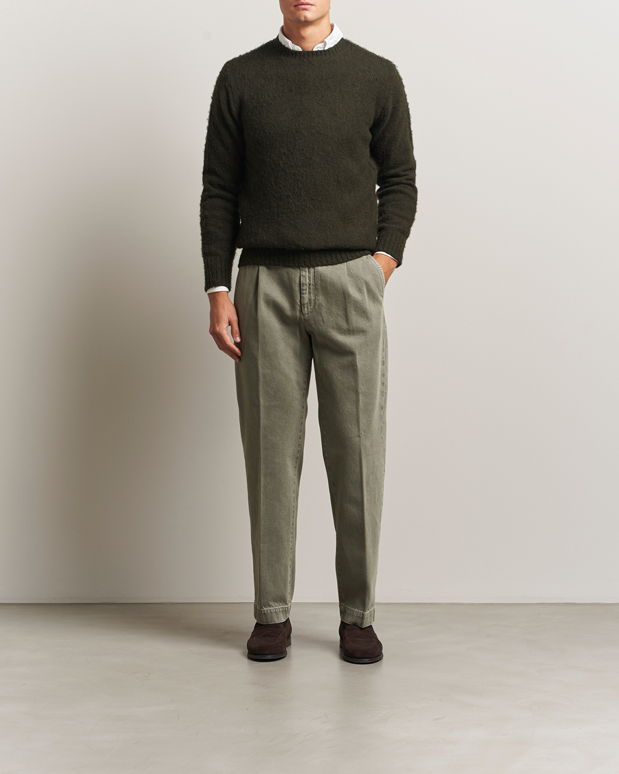 Herre | Bukser | Incotex | Regular Fit Bull Denim Slacks Green