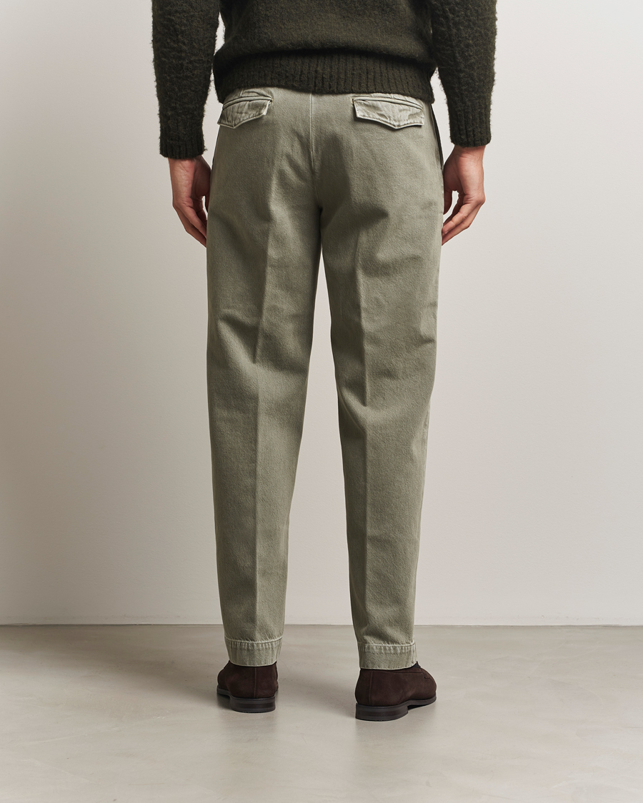 Herre | Bukser | Incotex | Regular Fit Bull Denim Slacks Green