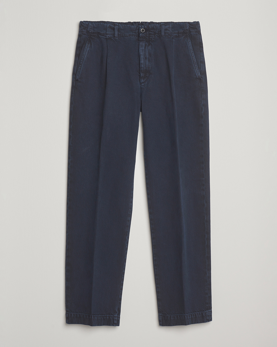 Herre | Bukser | Incotex | Regular Fit Bull Denim Slacks Navy