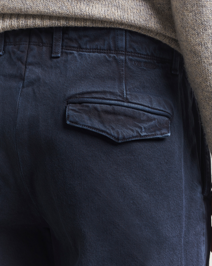 Herre | Bukser | Incotex | Regular Fit Bull Denim Slacks Navy