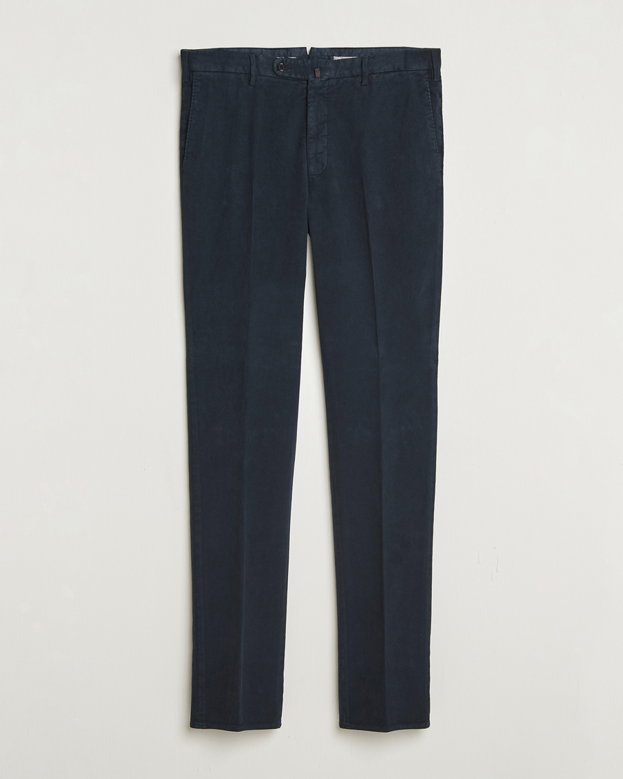 Herre | Bukser | Incotex | Regular Fit Moleskine Trousers Navy