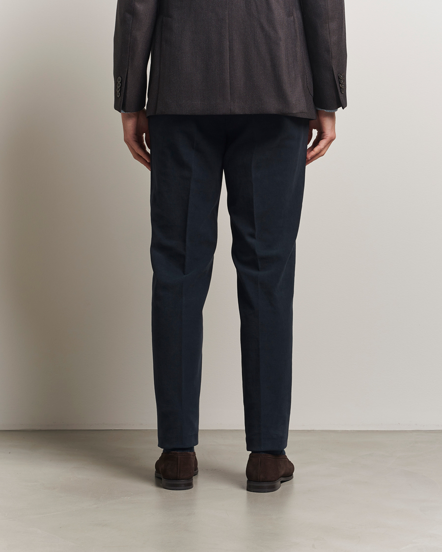 Herre | Bukser | Incotex | Regular Fit Moleskine Trousers Navy