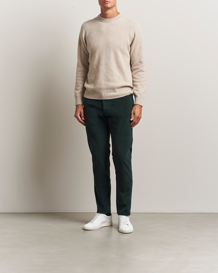 Herre | Bukser | Incotex | Slim Fit Leisure Cord Slacks Dark Green
