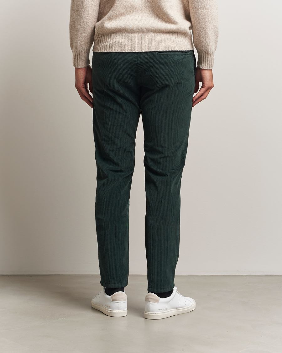Herre | Bukser | Incotex | Slim Fit Leisure Cord Slacks Dark Green
