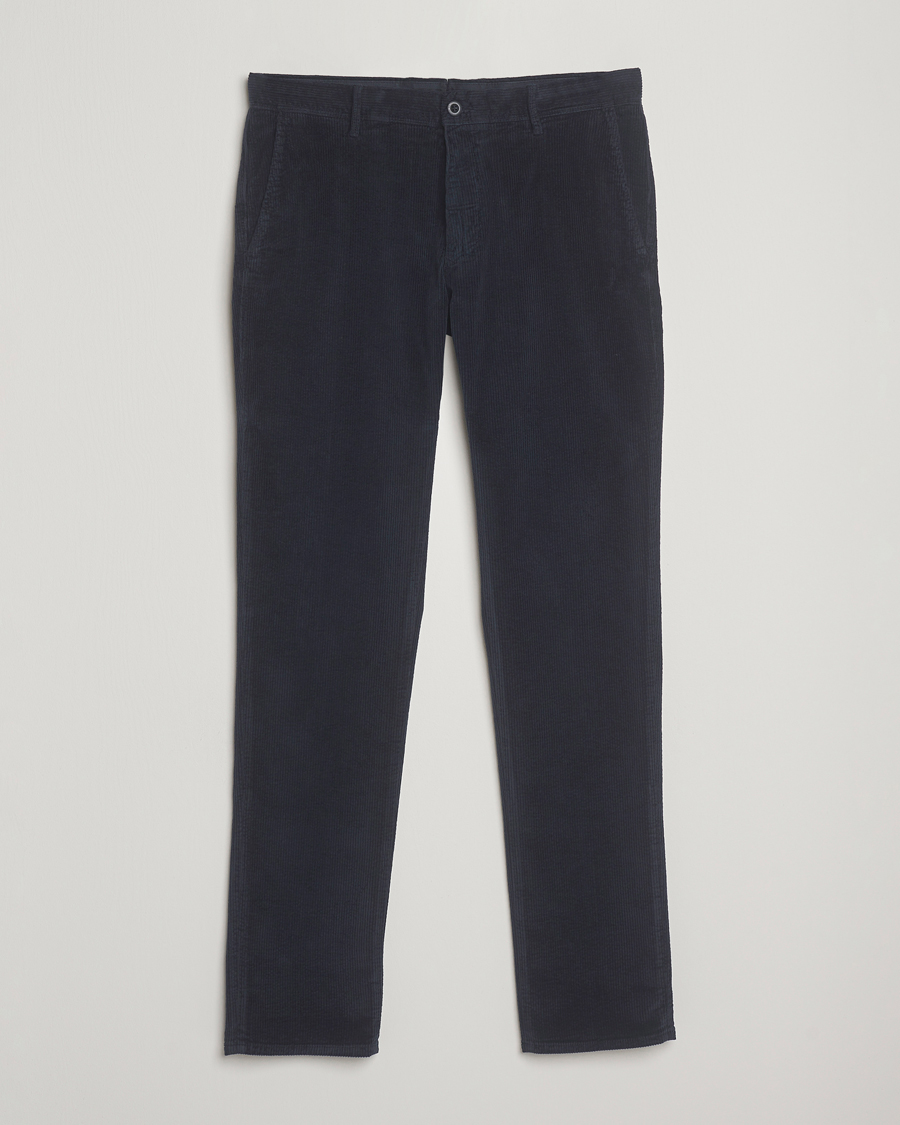 Herre | Bukser | Incotex | Slim Fit Leisure Cord Slacks Navy