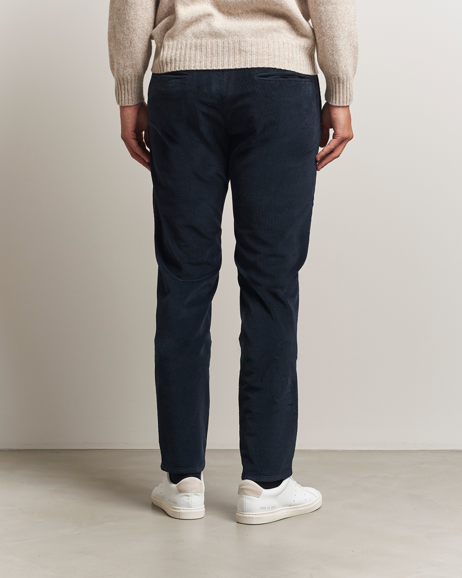 Herre | Bukser | Incotex | Slim Fit Leisure Cord Slacks Navy