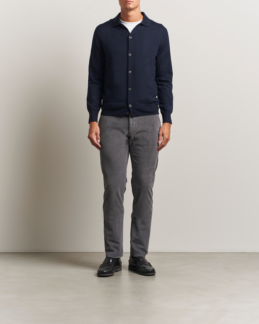 Herre | Bukser | Incotex | Slim Fit Leisure Cord Slacks Grey