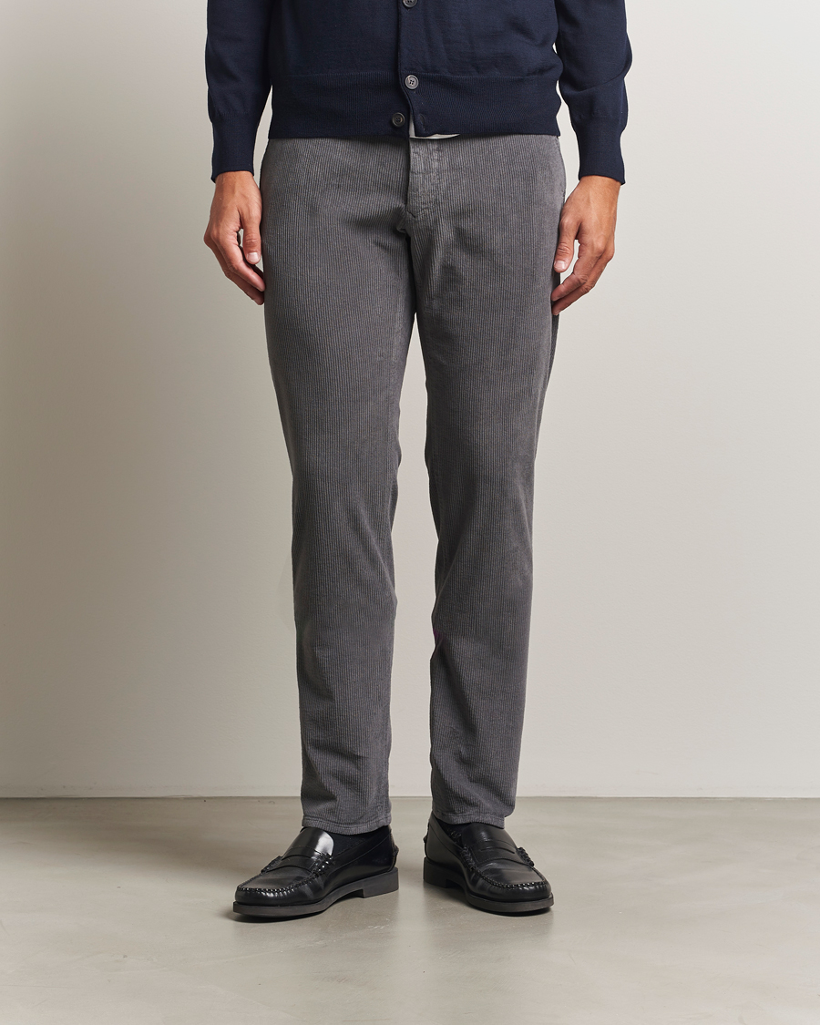 Herre | Bukser | Incotex | Slim Fit Leisure Cord Slacks Grey