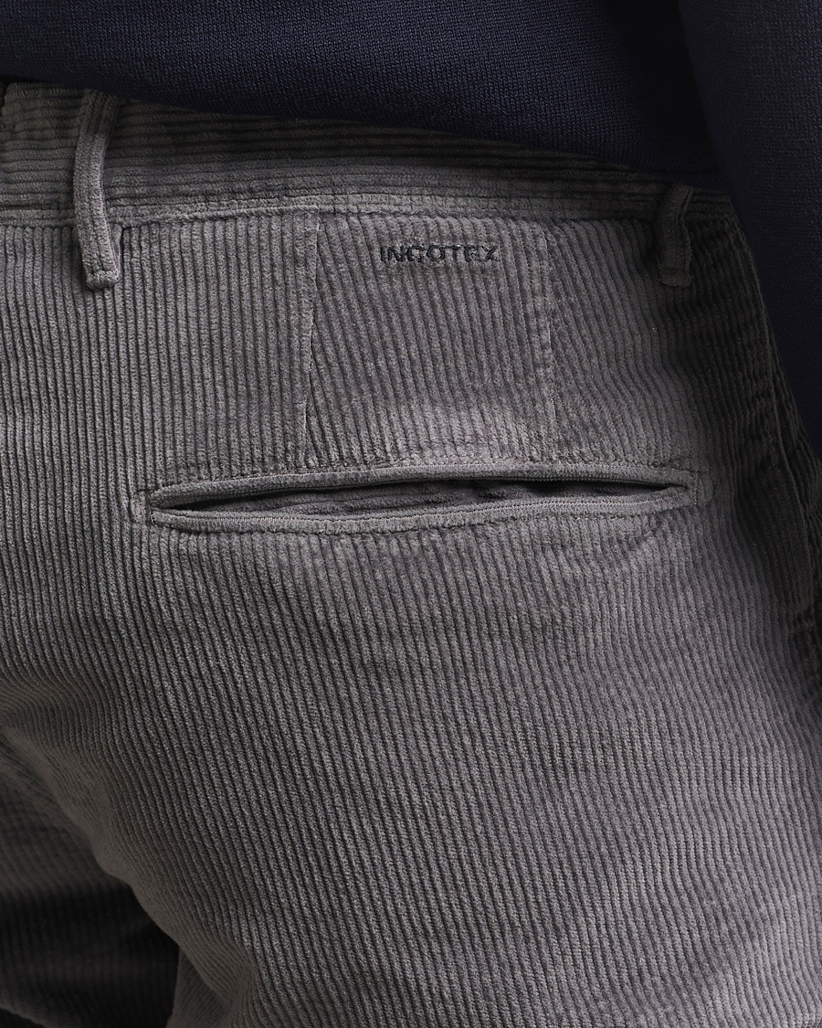 Herre | Bukser | Incotex | Slim Fit Leisure Cord Slacks Grey