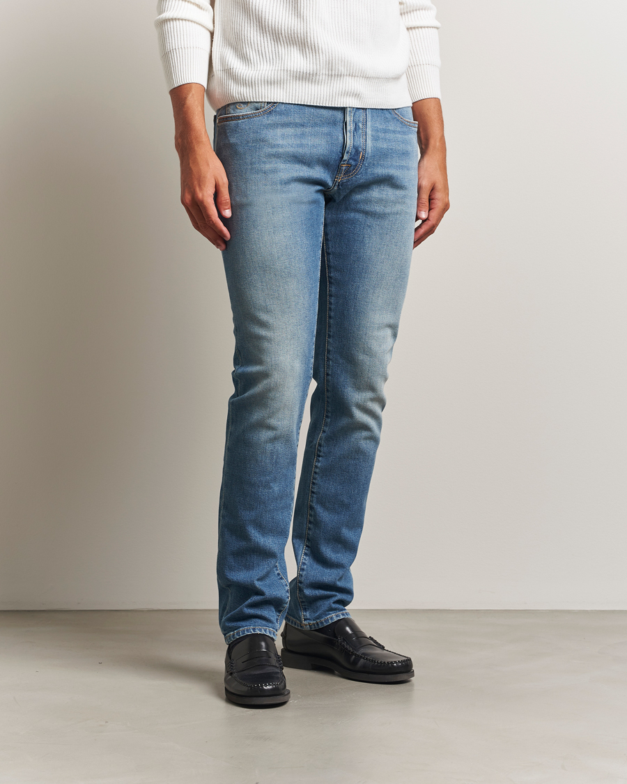 Herre | Jeans | Jacob Cohën | Bard Slim Fit Stretch Jeans Light Blue