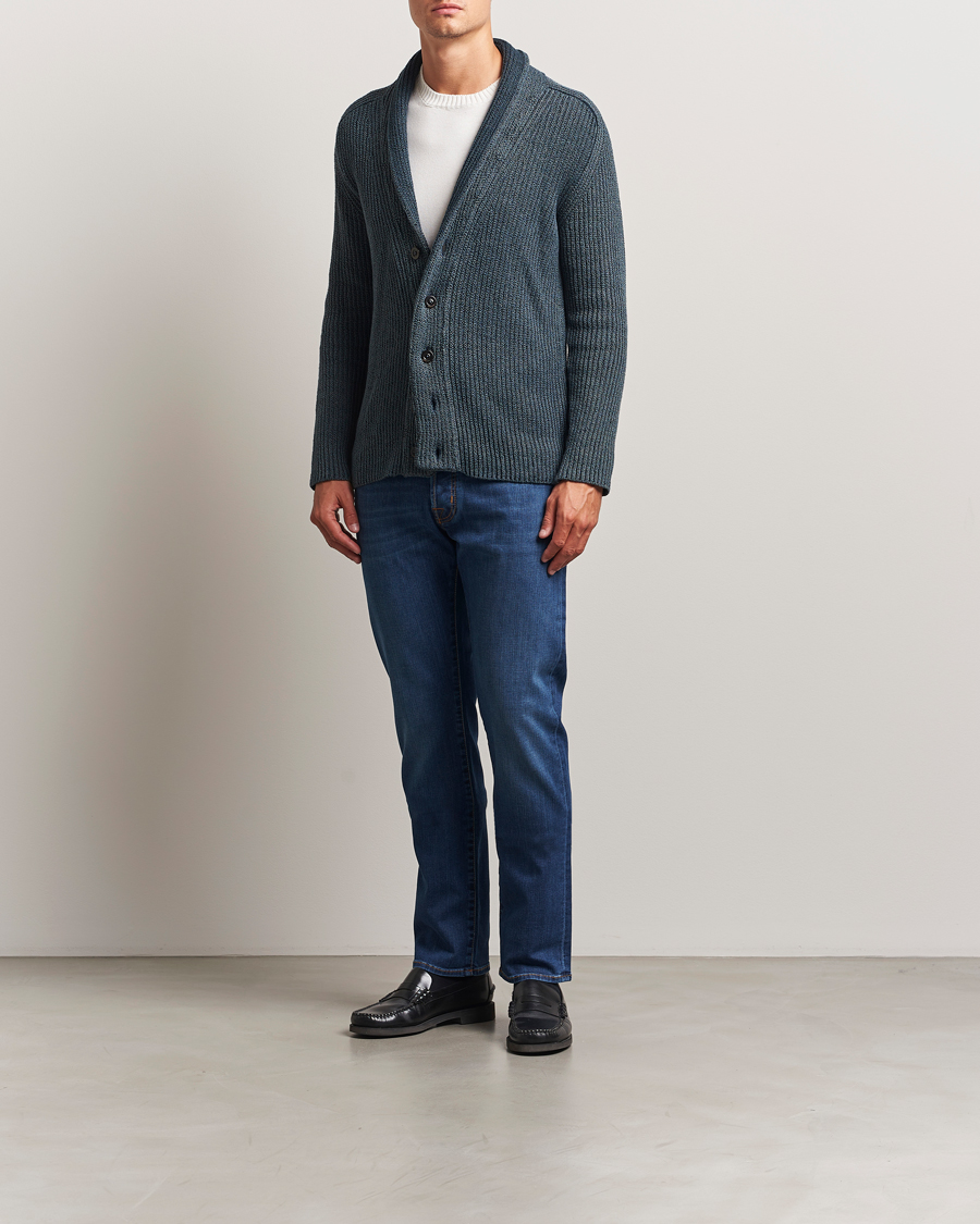 Herre | Jeans | Jacob Cohën | Bard Slim Fit Stretch Jeans Mid Blue