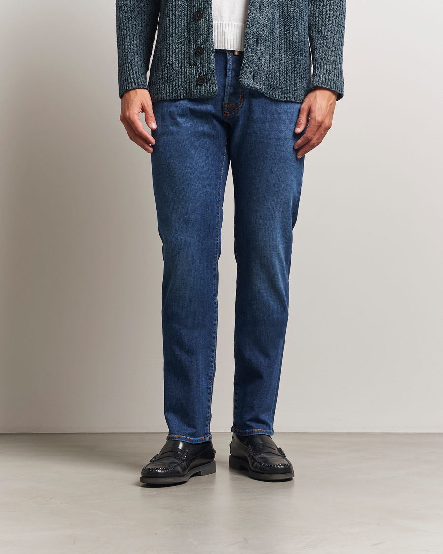 Herre | Jeans | Jacob Cohën | Bard Slim Fit Stretch Jeans Mid Blue
