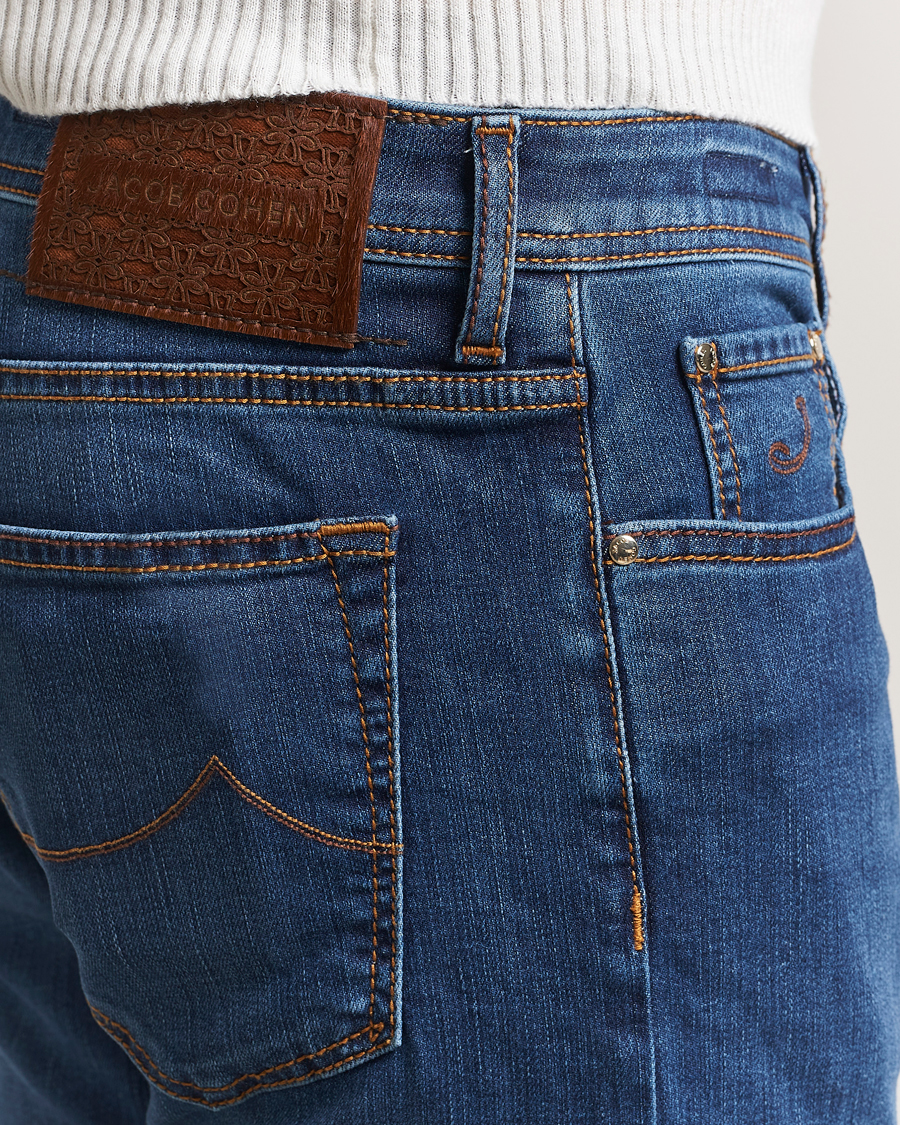 Herre | Jeans | Jacob Cohën | Bard Slim Fit Stretch Jeans Mid Blue