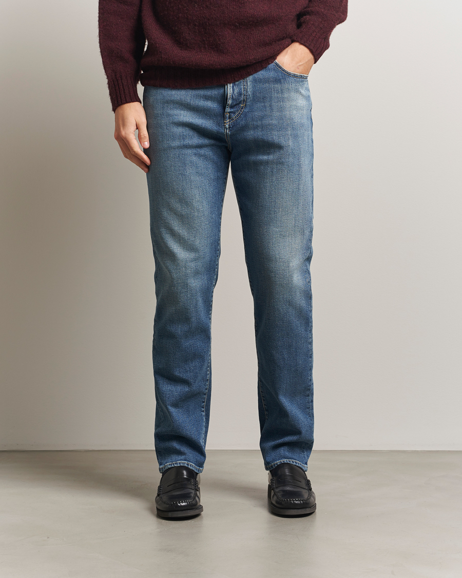 Herre | Jeans | Jacob Cohën | Edos Regular Straight Fit Jeans Light Blue