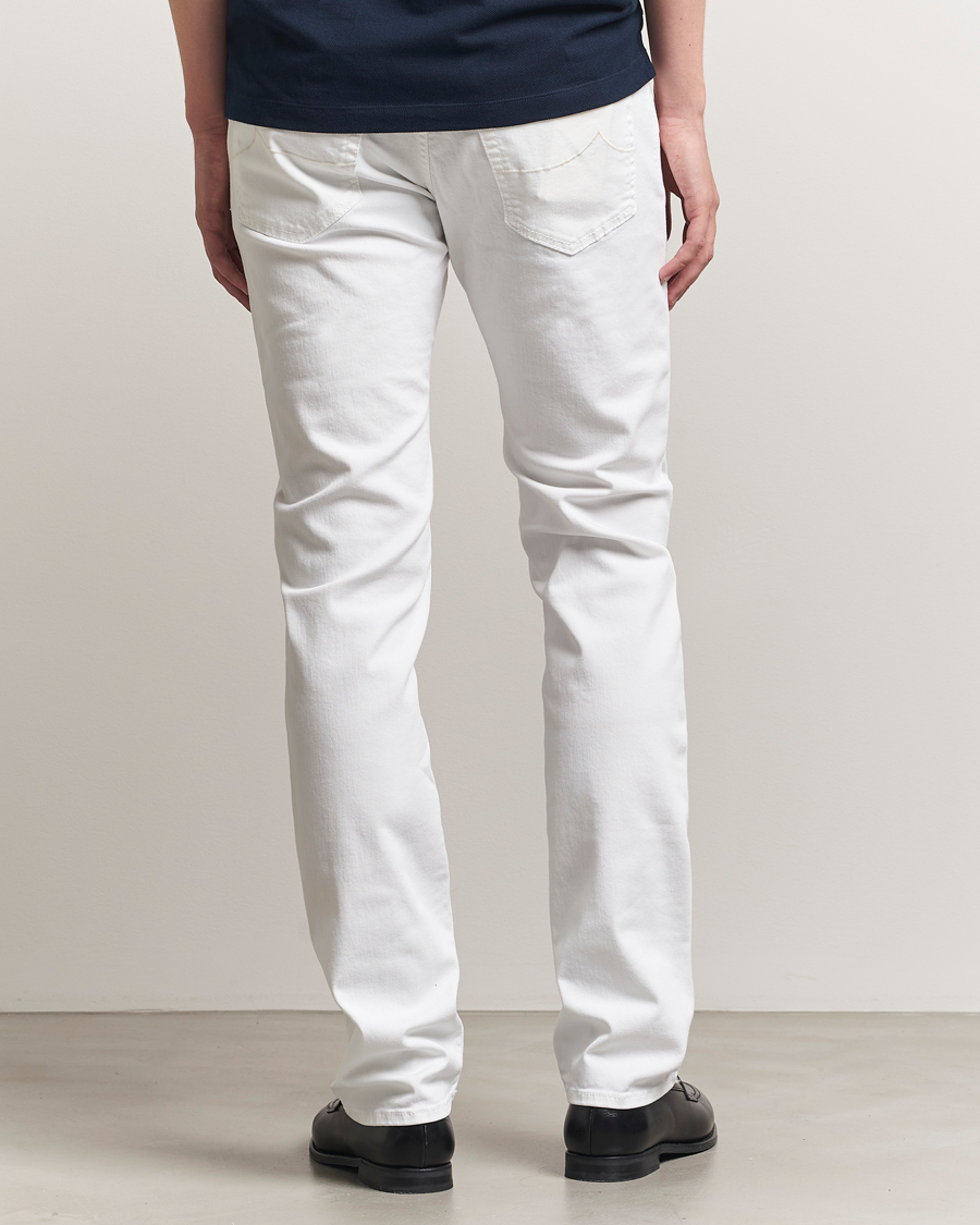 Herre | Jeans | Jacob Cohën | Bard Slim Fit Stretch Jeans White
