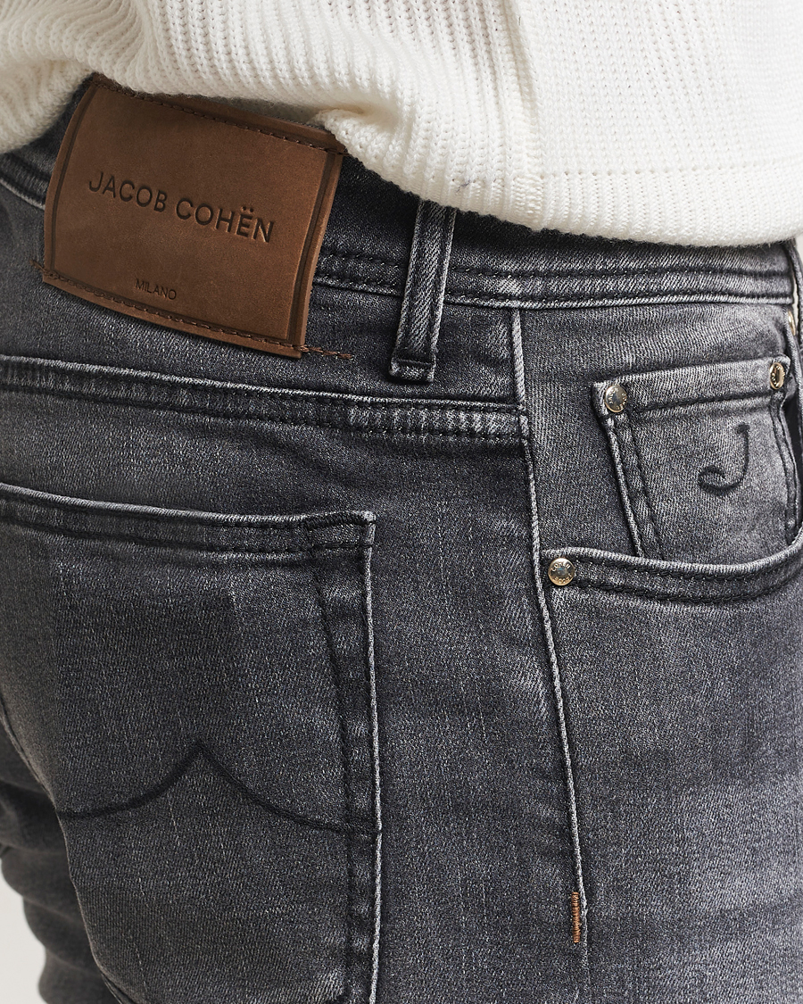 Herre | Jeans | Jacob Cohën | Bard Slim Fit Stretch Jeans Grey